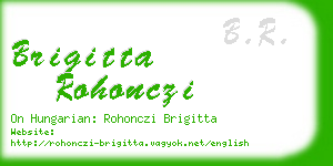 brigitta rohonczi business card